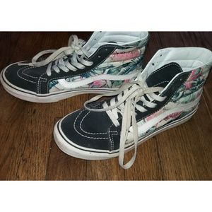 Dark Gray Vans with Floral